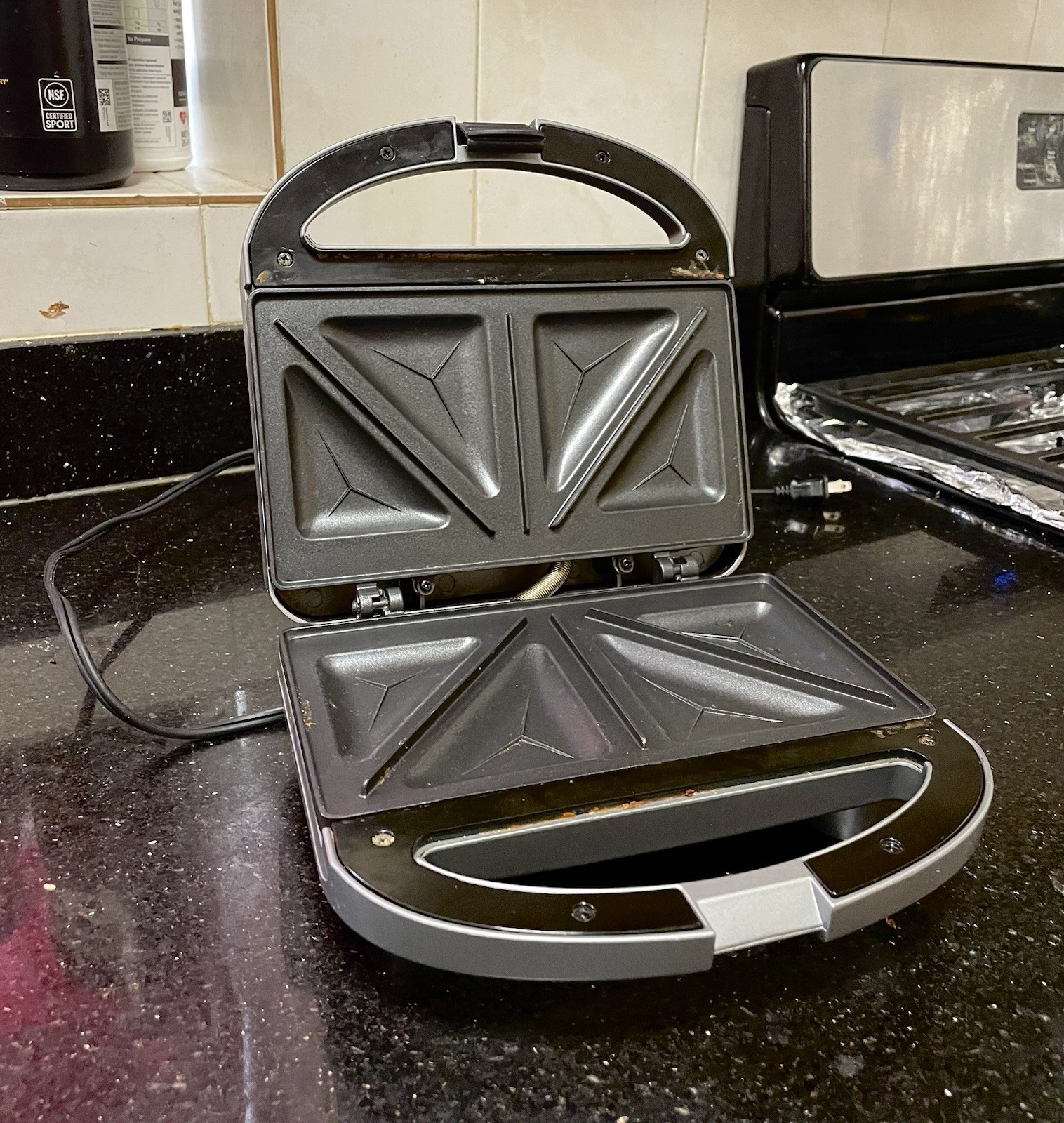 Sandwich Maker 1200W Electric Gray Kitchen Appliance Cuisinart Home