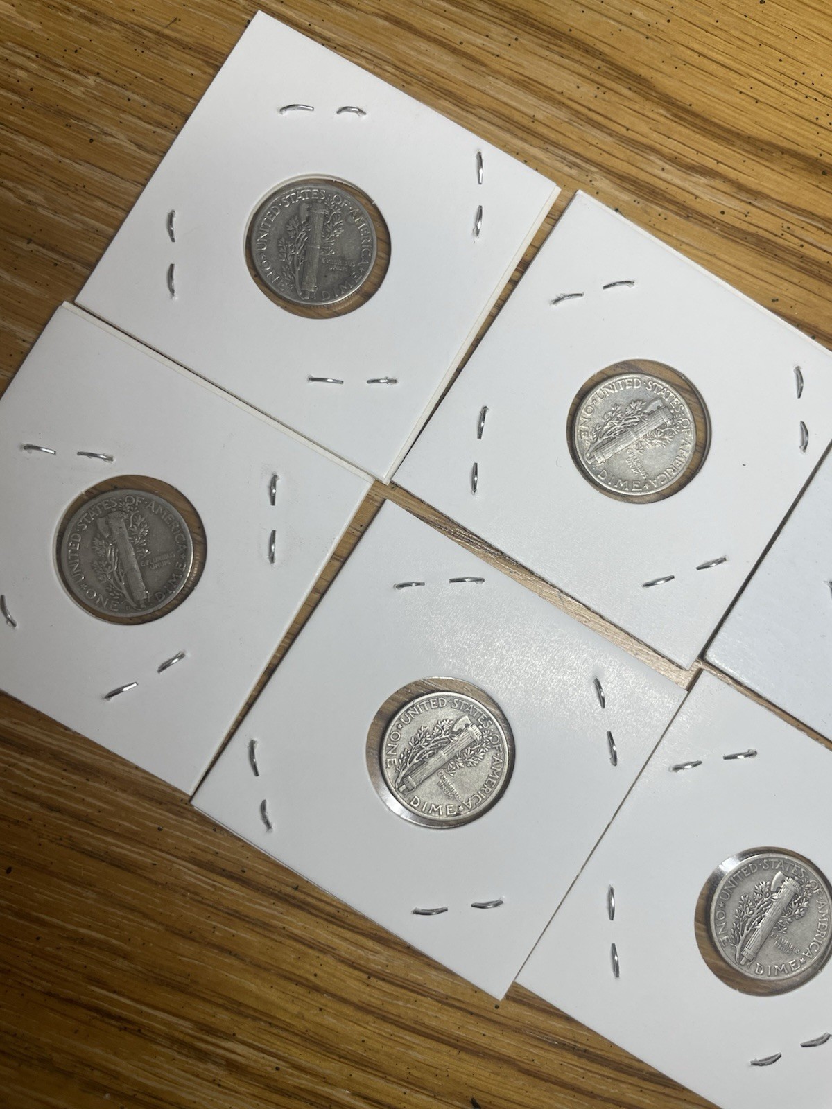 7 Mercury Dimes (1916-1945) Assorted Dates 90% US Silver Coins