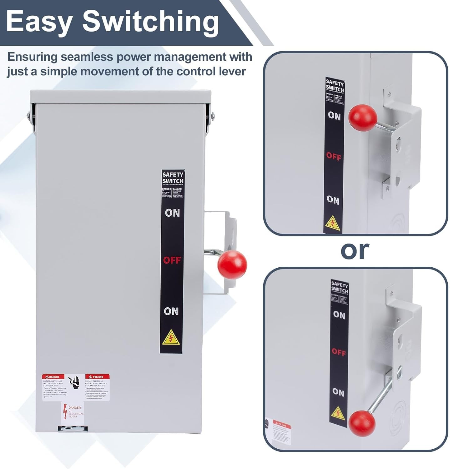 Professional 24000W Generator Switch - Easy Installation, Arc Shield Included