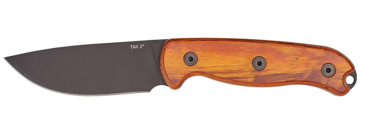 Ontario Knives TAK 2 Fixed Blade Knife 8664 Carbon Steel Stabilized Hardwood