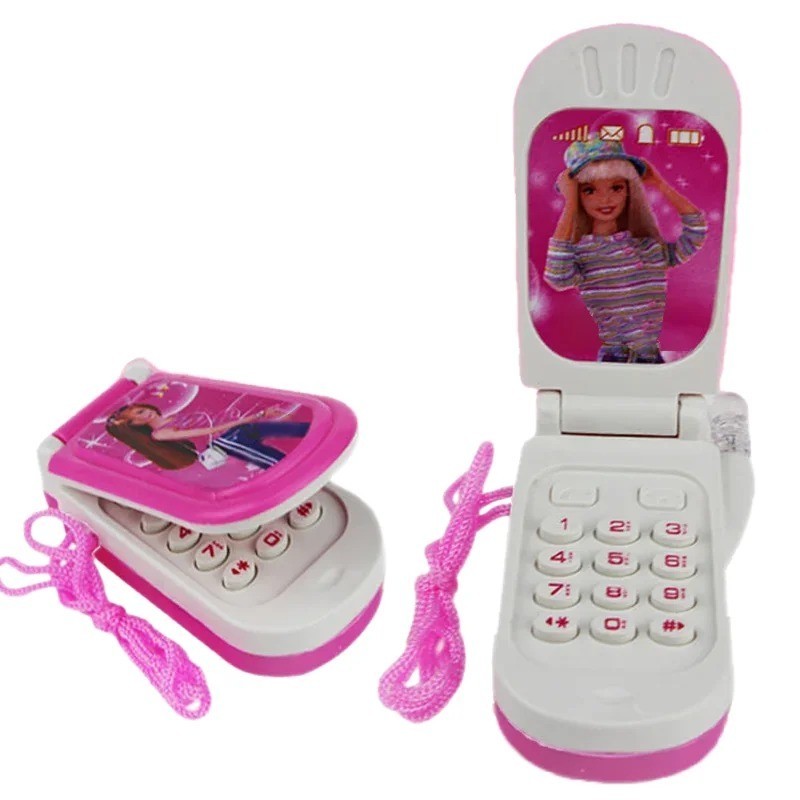 Classic Flip Cover Kids Electronic Music Luminescent Mobile Phone Toy**