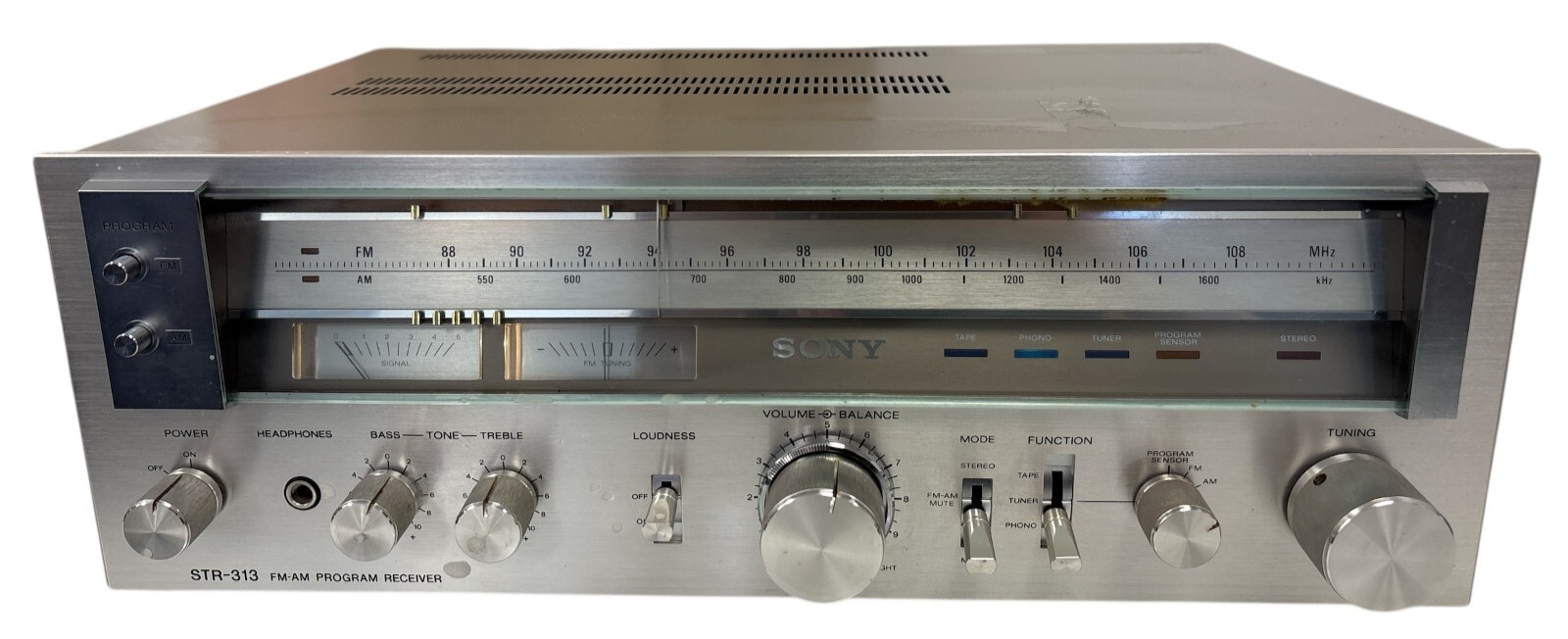 SONY STR-313 AM-FM STEREO RECEIVER WITH PROGRAM SENSOR