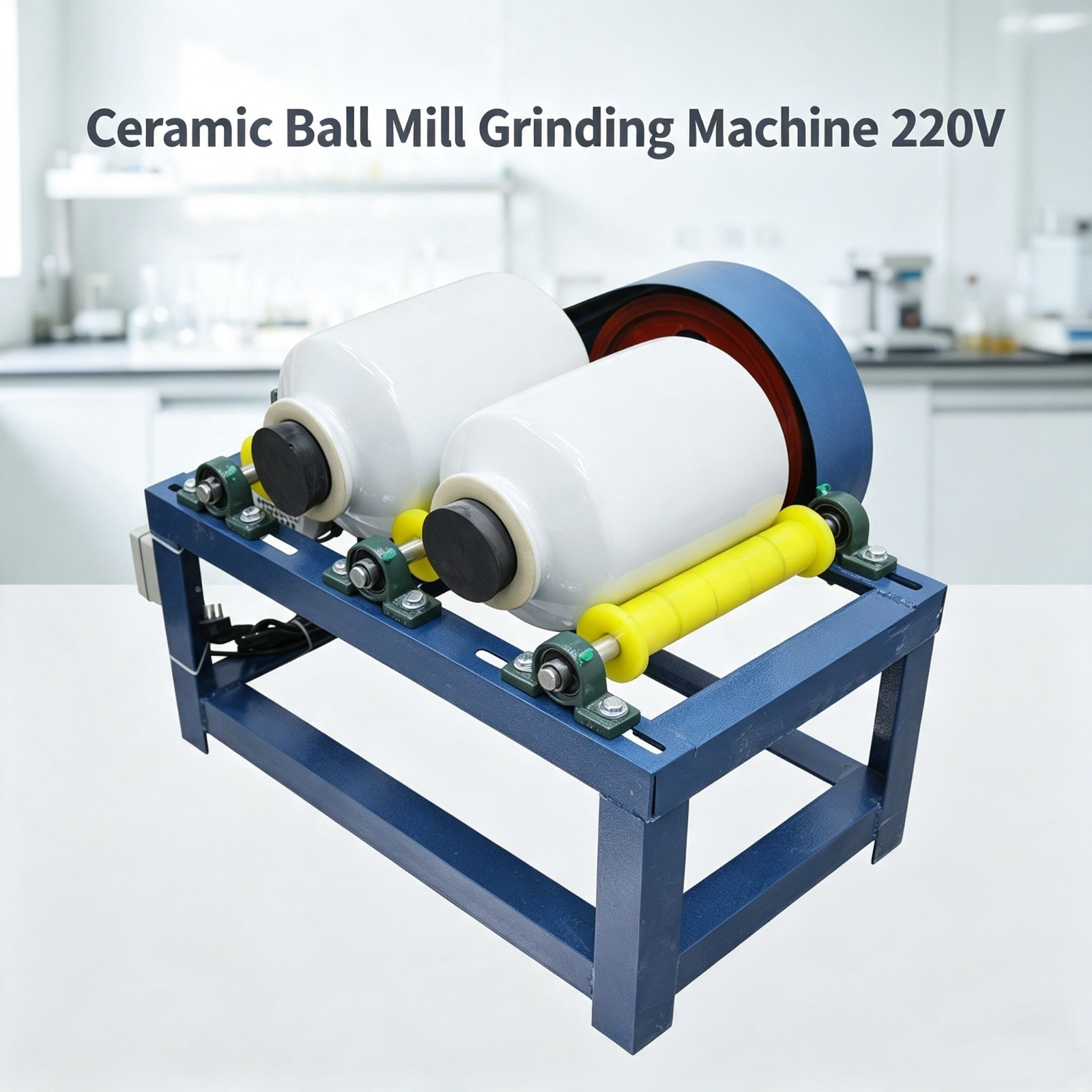 Ceramic Ball Grinding Mill Grinding Machine 220V Ink Glazes Lab Mineral Ceramics