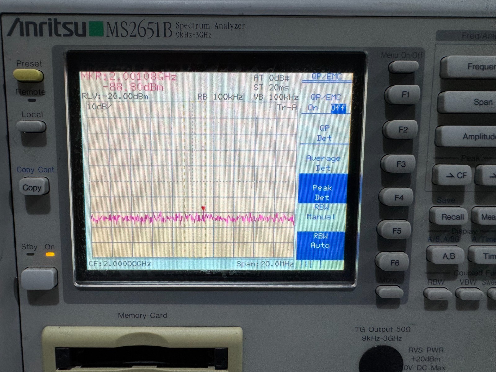Anritsu MS2651B Spectrum Analyzer, 9KHz-3GHz