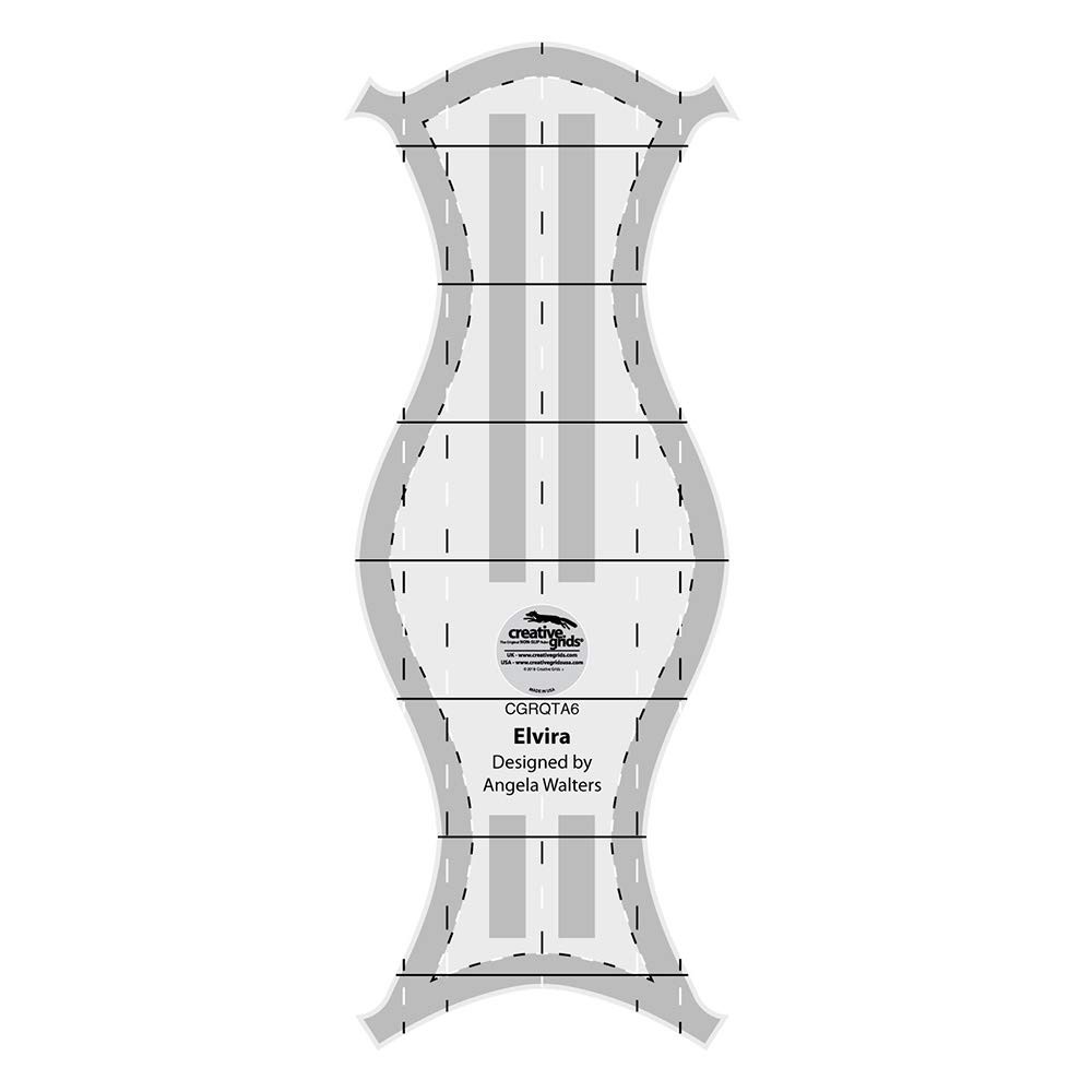Creative Grids Machine Quilting Tool Elvira – CGRQTA6 – Made in USA, Non-Slip