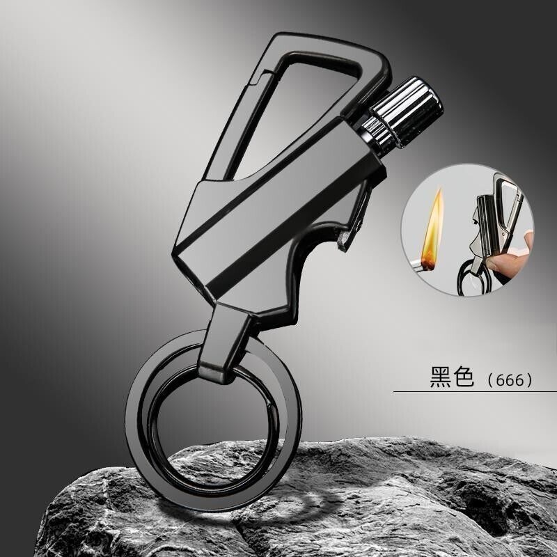 Permanent Match Infinity Lighter / Multitool Keychain Bottle Opener for Men