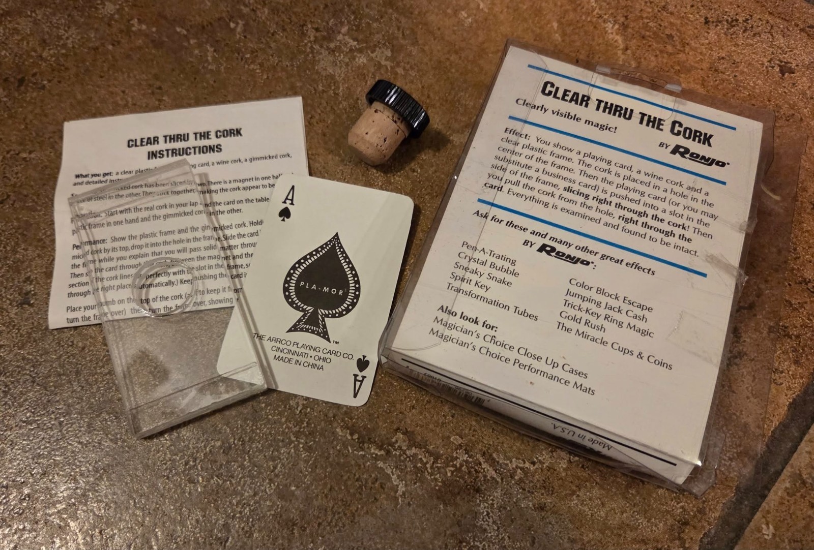 Clear Thru The Cork by Ronjo Magic Mentalism Tricks