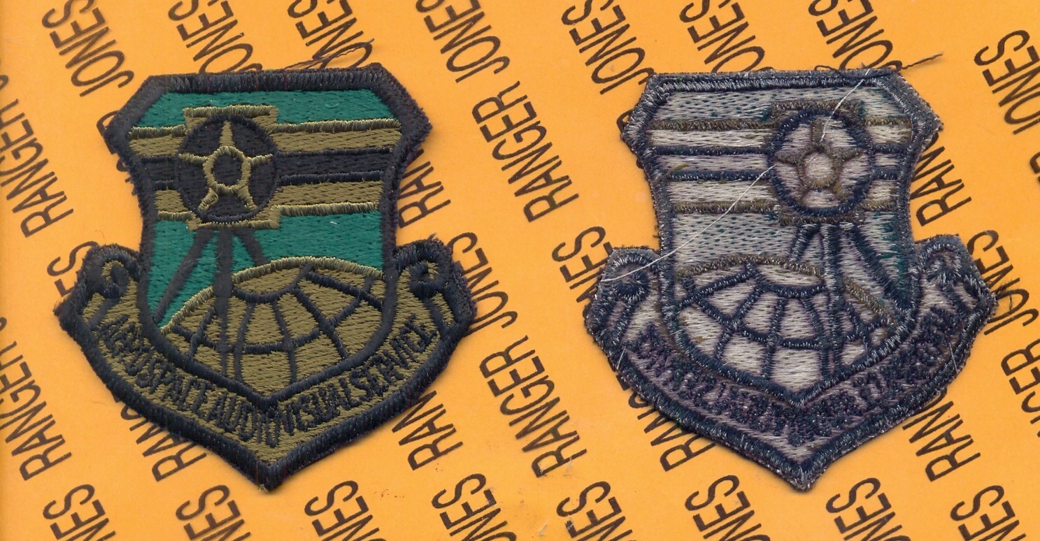 USAF Air Force Aerospace Audiovisual Service OD Green & Black patch