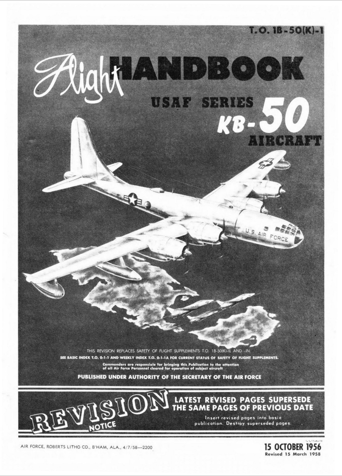 603 Page KB-50 Hose Drogue Tanker B-50 Superfortress Flight Manual on CD