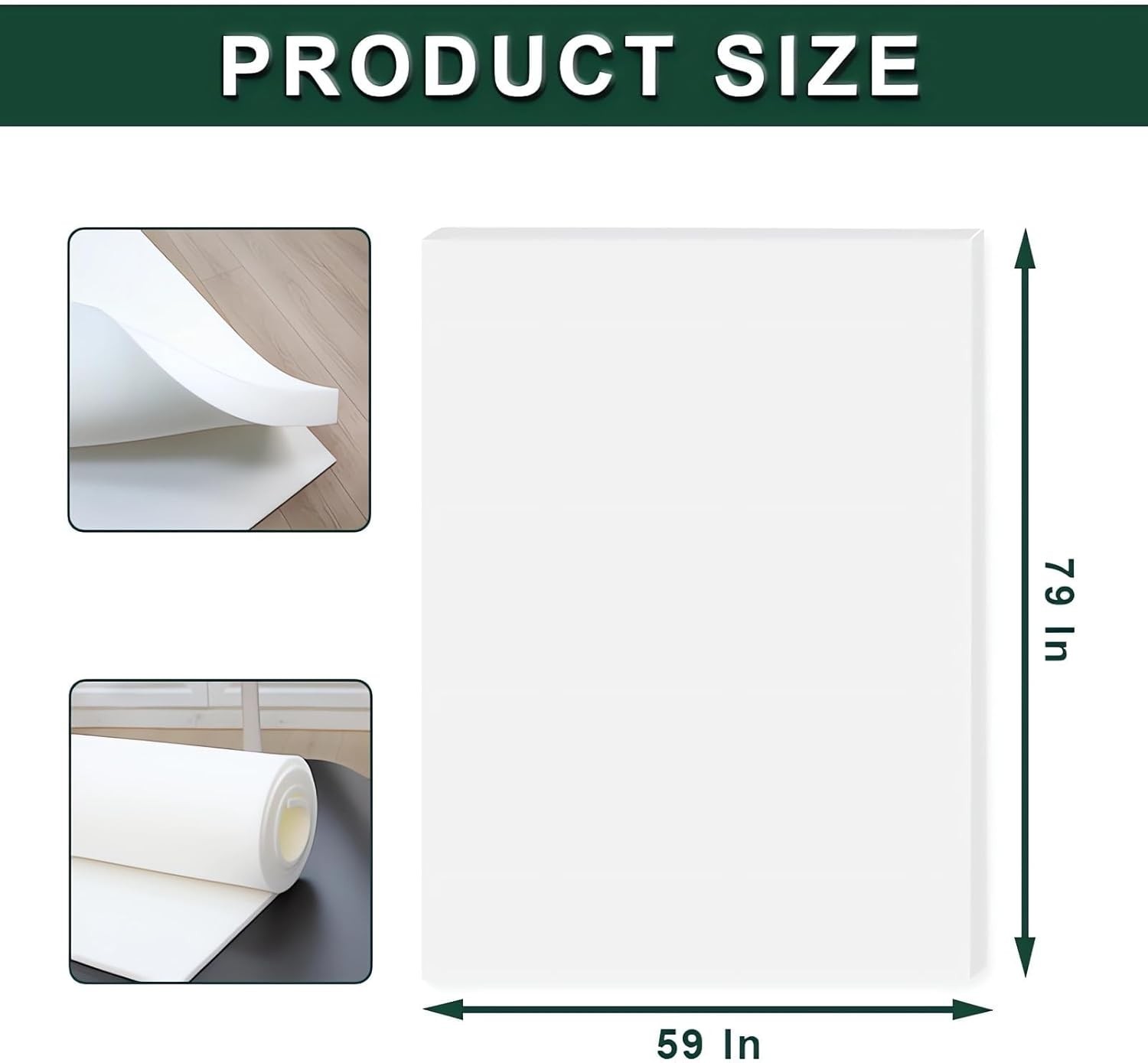 Cushioning Foam Sheets 59x79 In., High Density for Protecting Fragile Items
