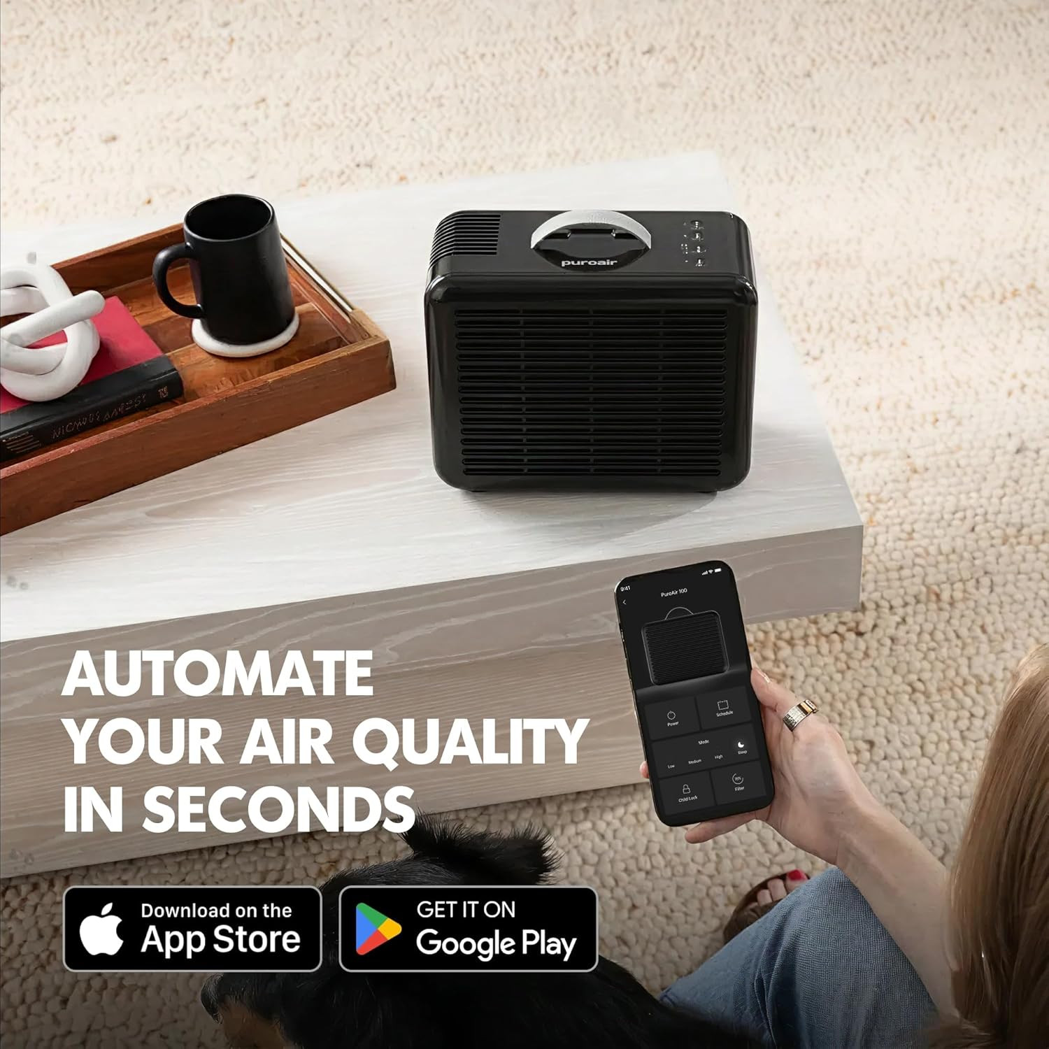 Air Purifier 100I Smart HEPA Air Purifiers for Home Pets - Portable Small Air Pu