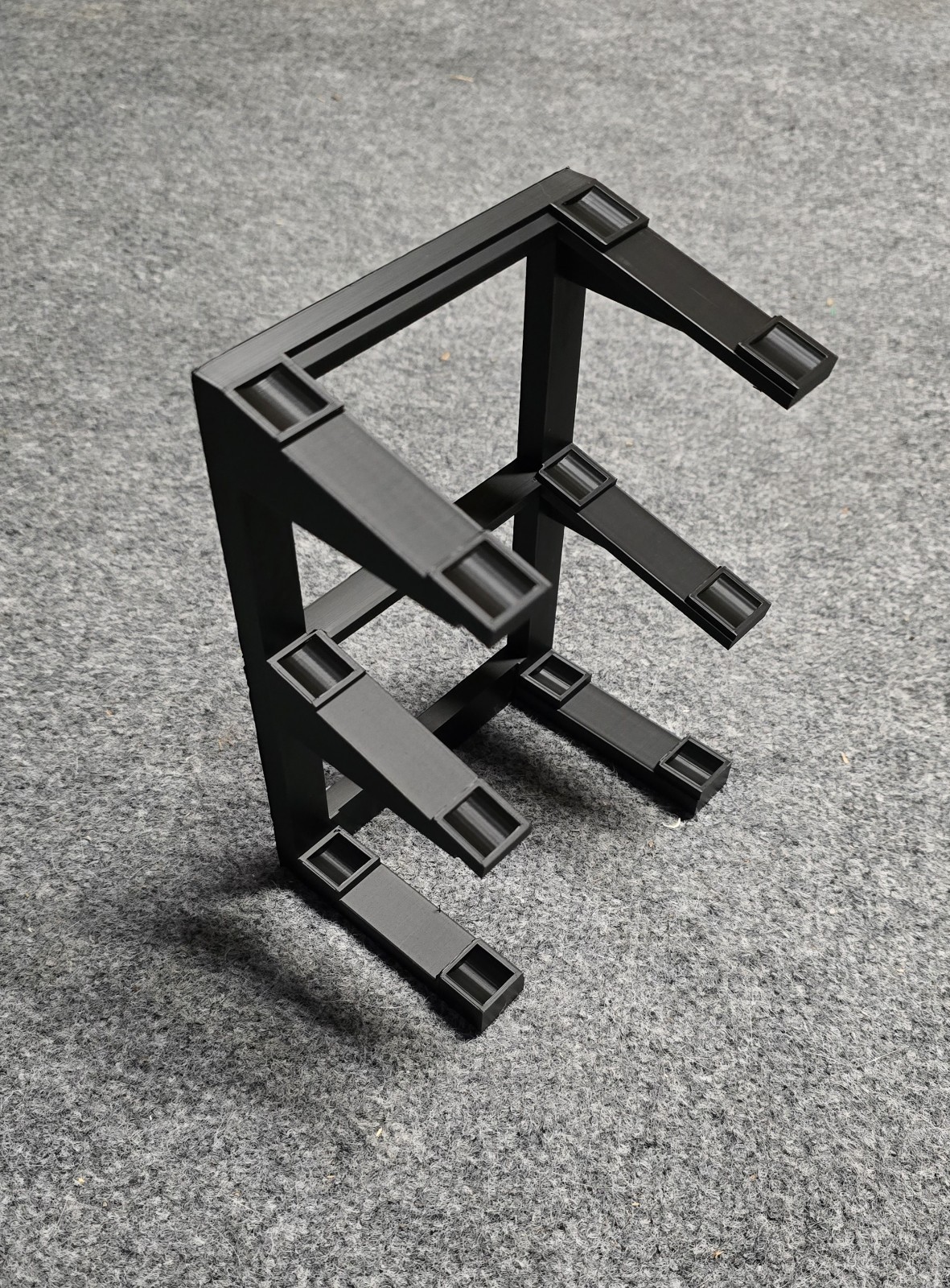 3 Tier 1:24 Black Nascar Diecast Display Stand (PLA+)