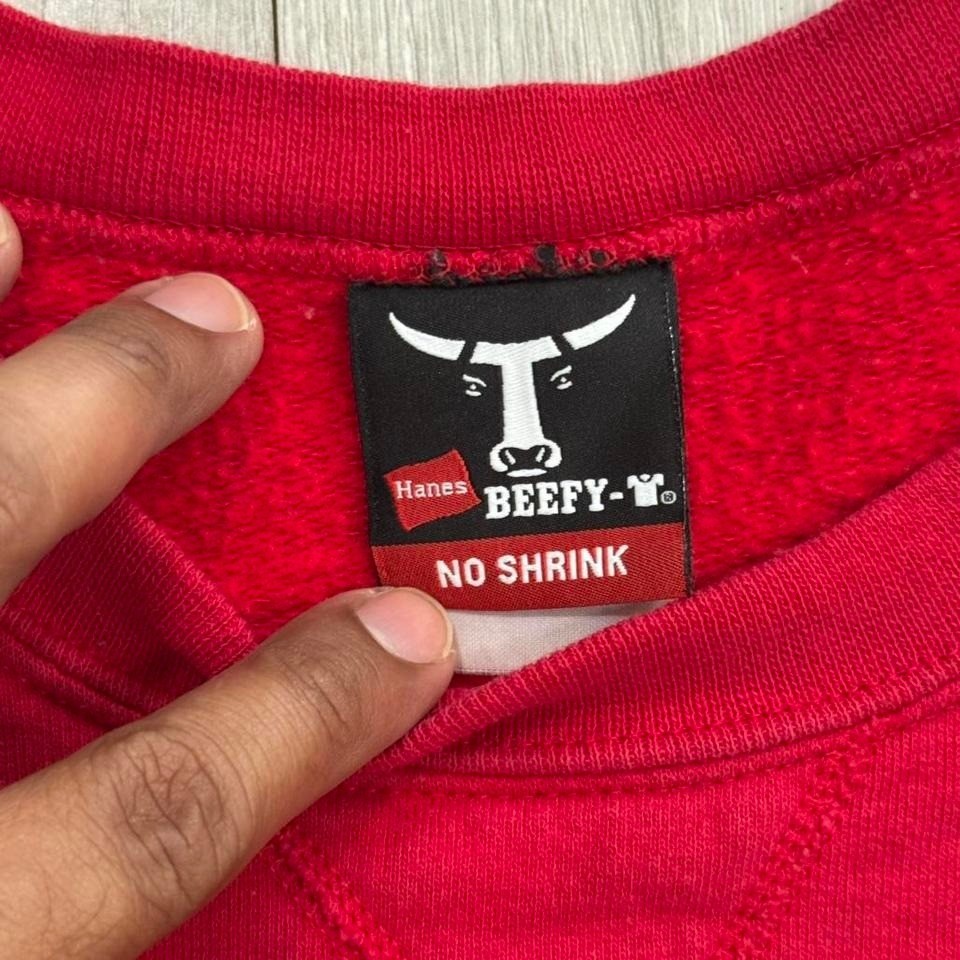 Seattle Pike Place Market Red Crewneck Sweatshirt Graphic Pullover L