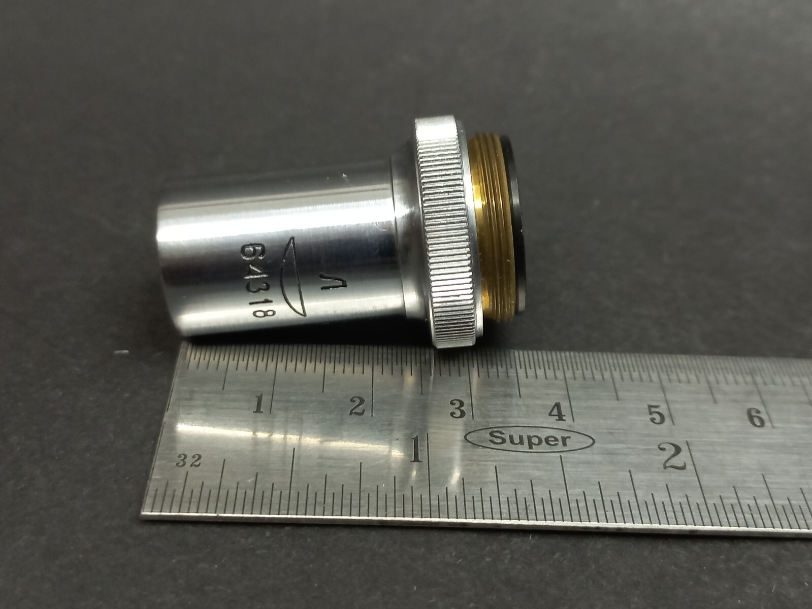 Soviet Vintage Microscope Lens LOMO 40/0,65, USSR Microscope Accessories