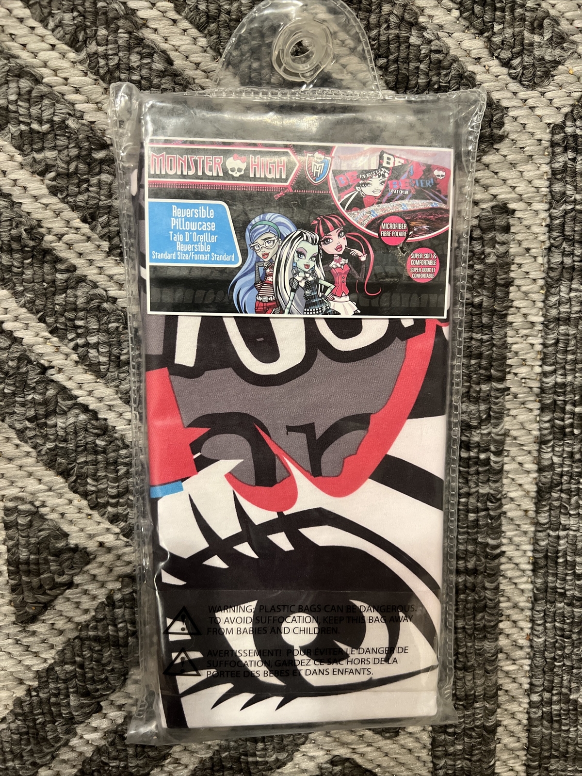 New In Package Monster High One Reversible Microfiber Standard Pillowcase