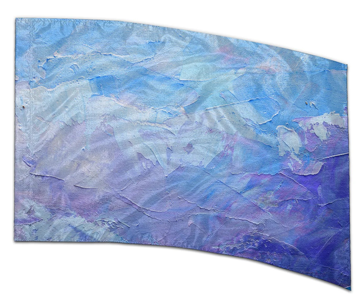 COLOR GUARD FLAGS "WHISPERING HUES" SILKS - NEW - 36" x 54" Standard Curved