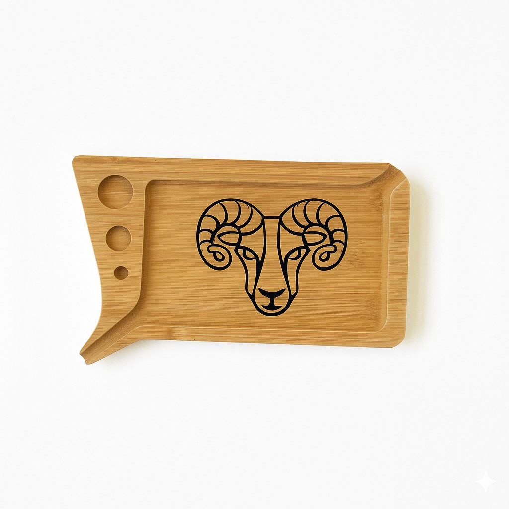 Portable Bamboo Rolling Tray Set w/ Cone Loader Tool Herb Tobacco Storage Kit