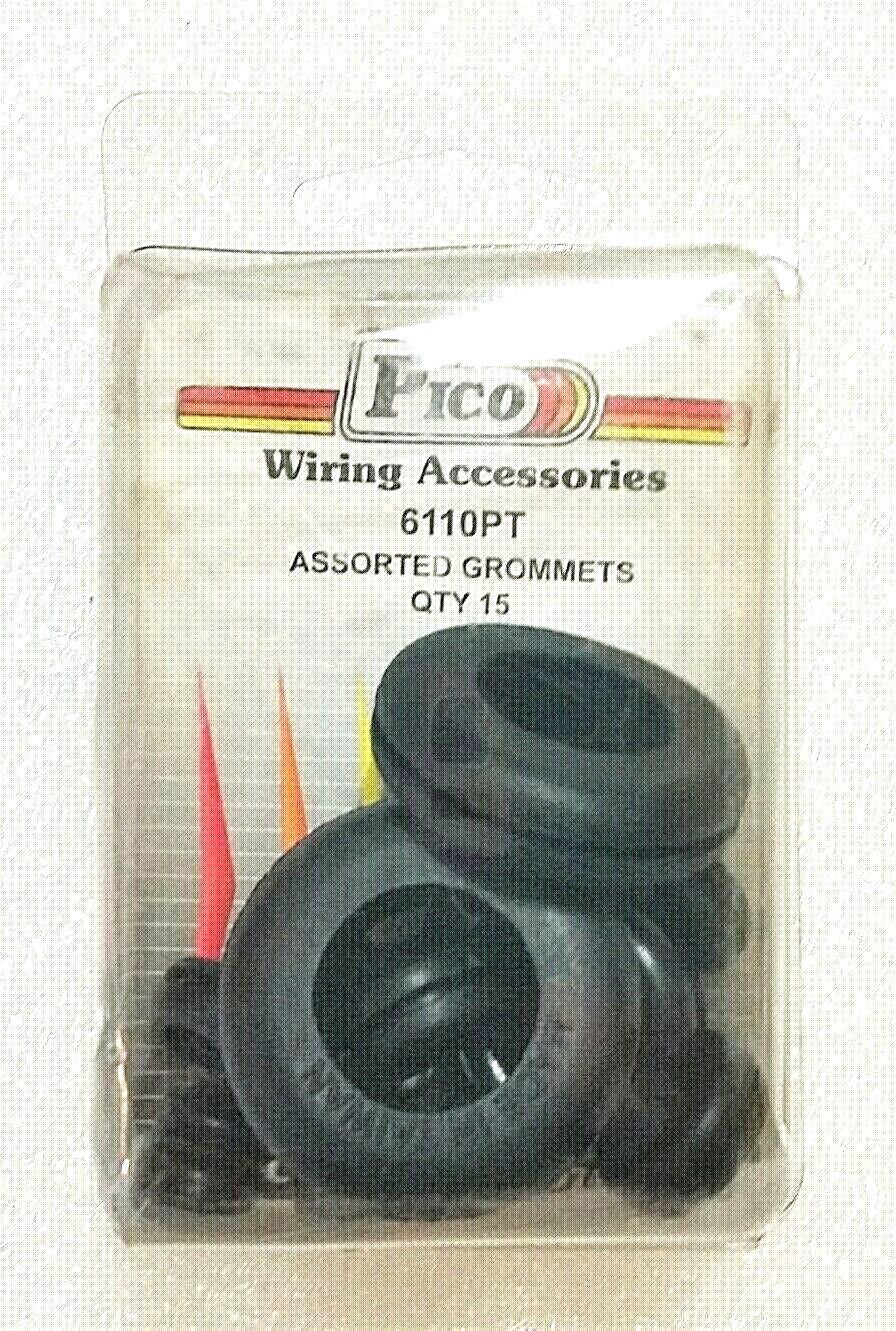 PICO Wiring Accessories 6110PT Assorted Grommet Pack of 15,  NOS Electrical Acc