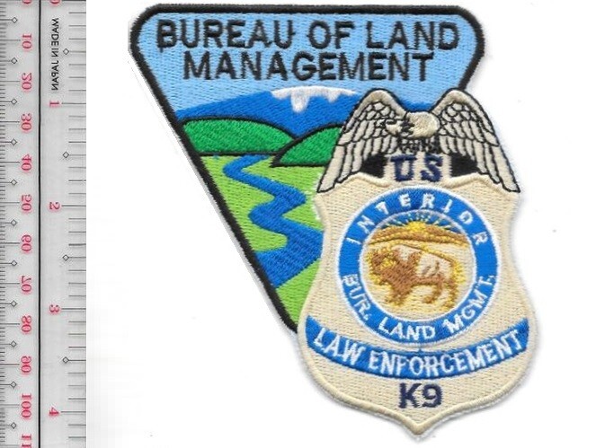 K-9 PD Bureau of Land Management BLM Law Enforcement Canine Officer NO TARIFF
