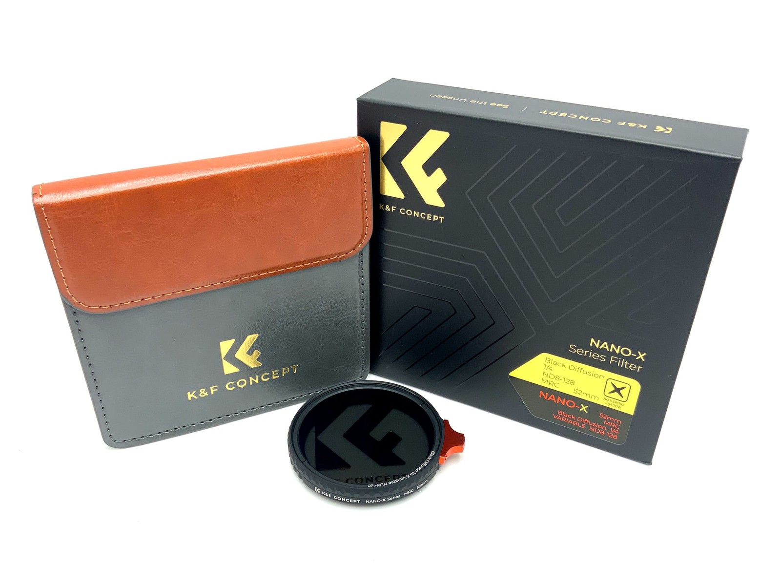 K&F Concept 2-in-1 Nano-X MRC Black Diffusion Variable ND8-128 Filter 2mm