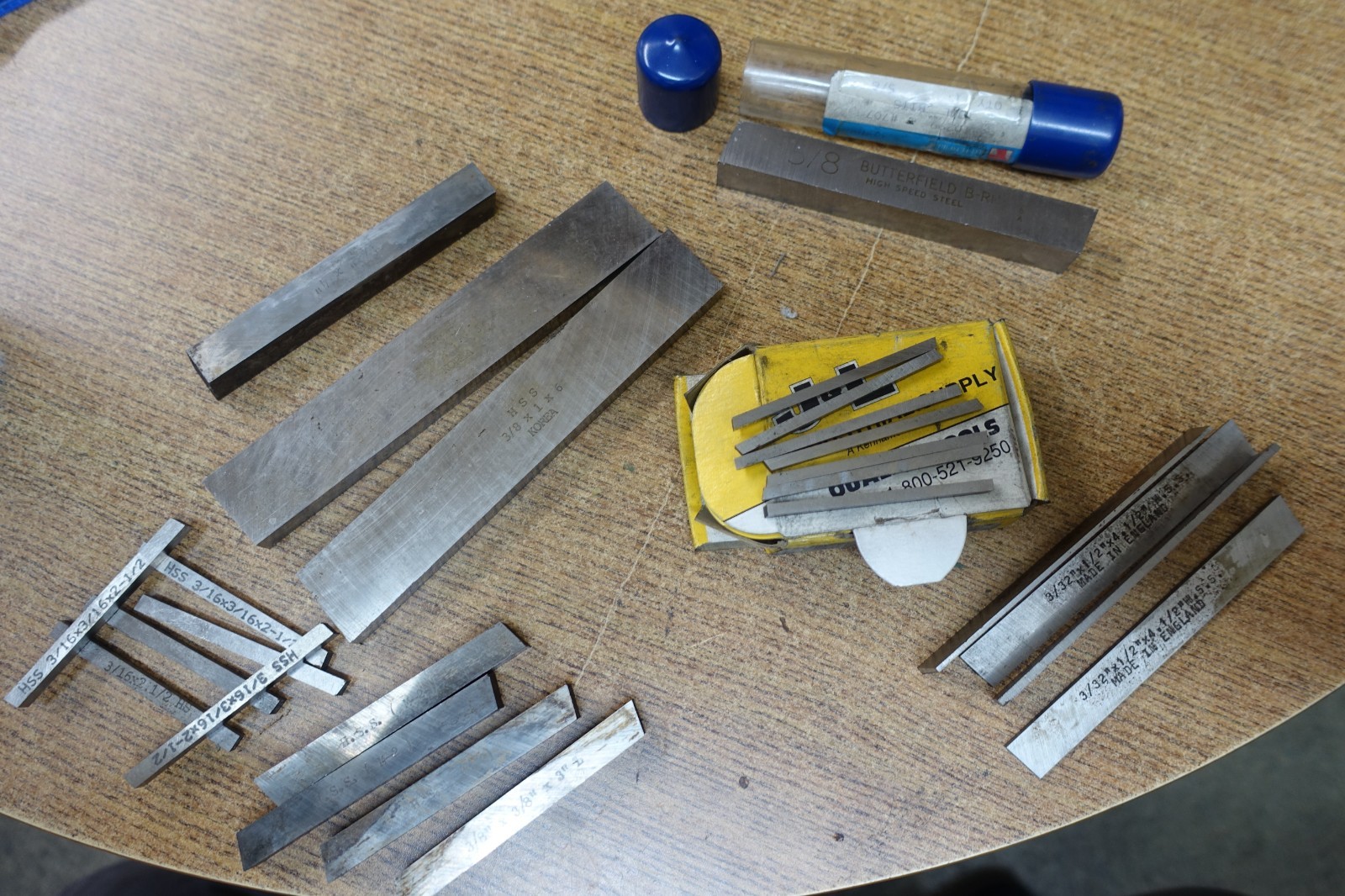 High Speed Cutting Tool Steel Variety of Seven Sizes all Brand New Tapered Too !