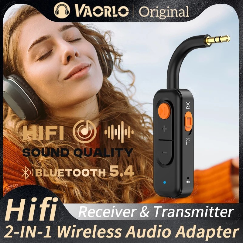 Bluetooth 5.4 Audio Transmitter Receiver 3.5MM AUX HD