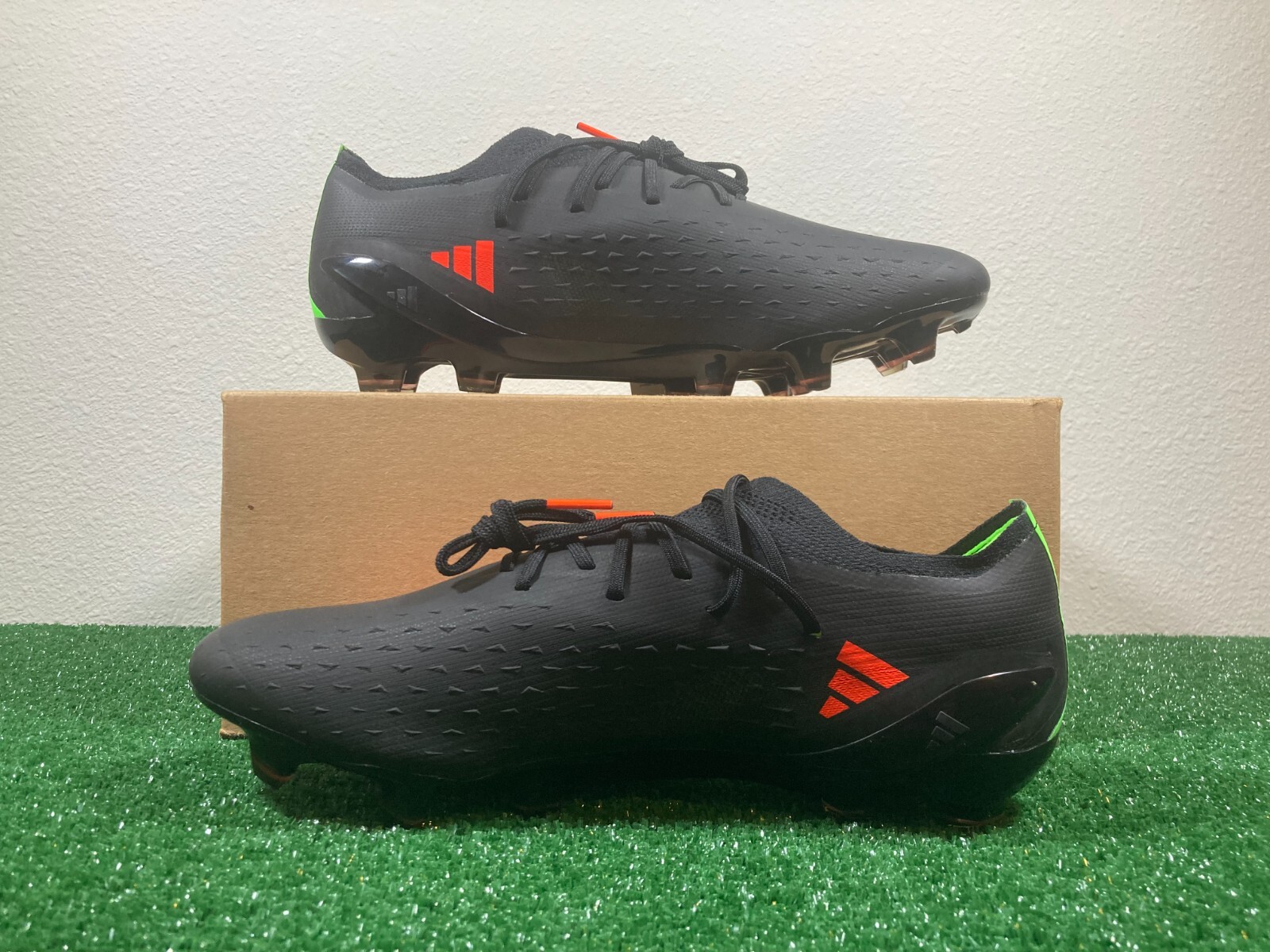 6.5 Men/7.5 Women - Adidas X Speedportal.1 FG Black Red Soccer Cleats GW8429 nby