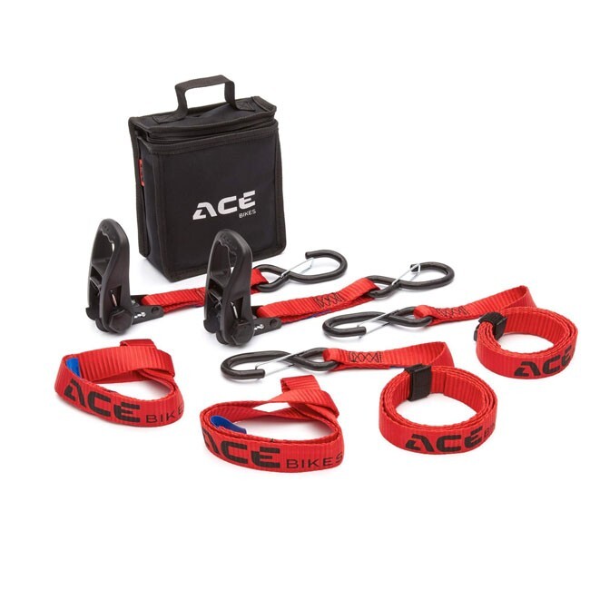 Acebikes Ratchet Pro Motorcycle Tie Down Ratchet Straps Pack