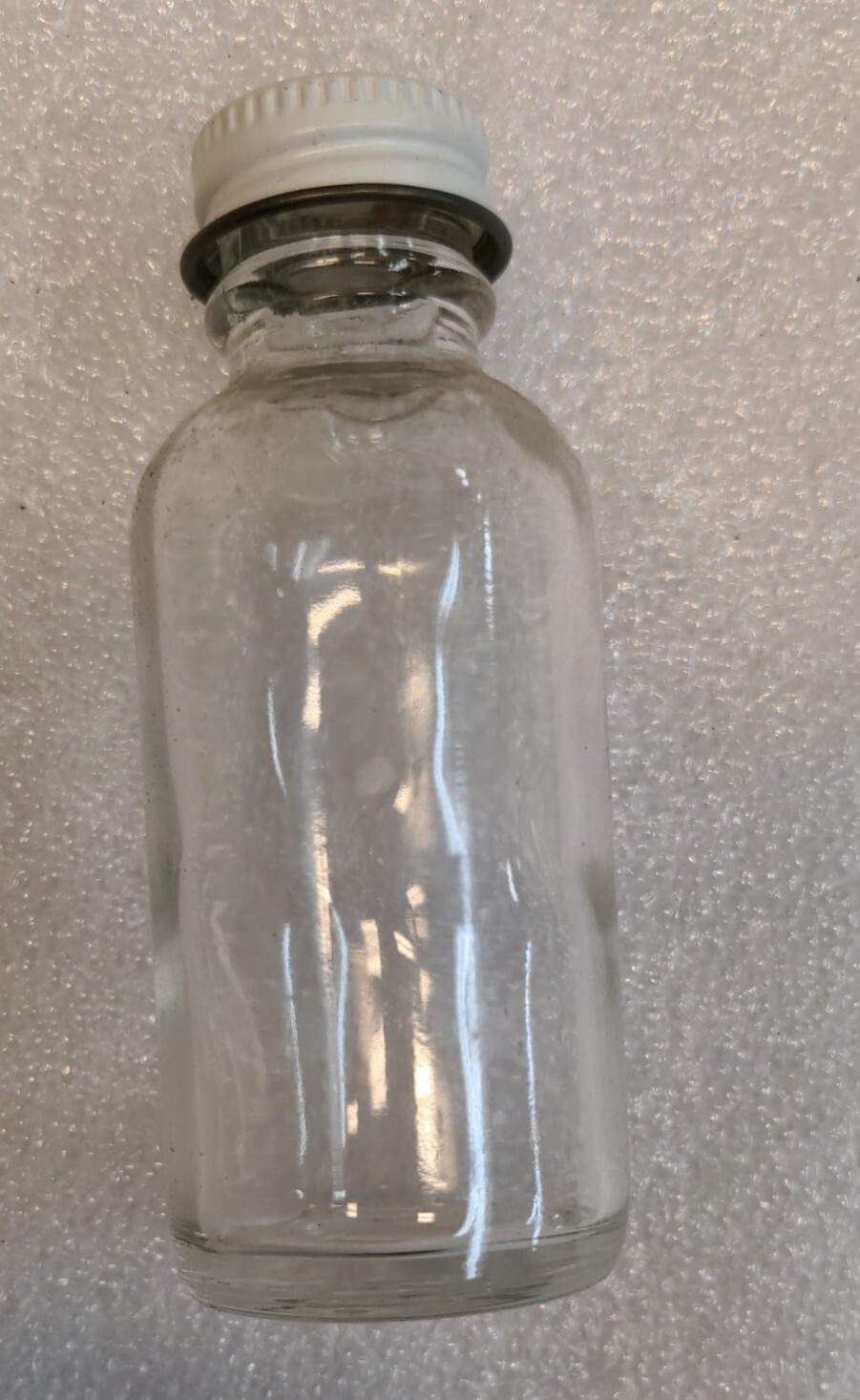 12 Pieces, 2 oz [60 ML] Clear Round Glass Bottle/Vial with Cap