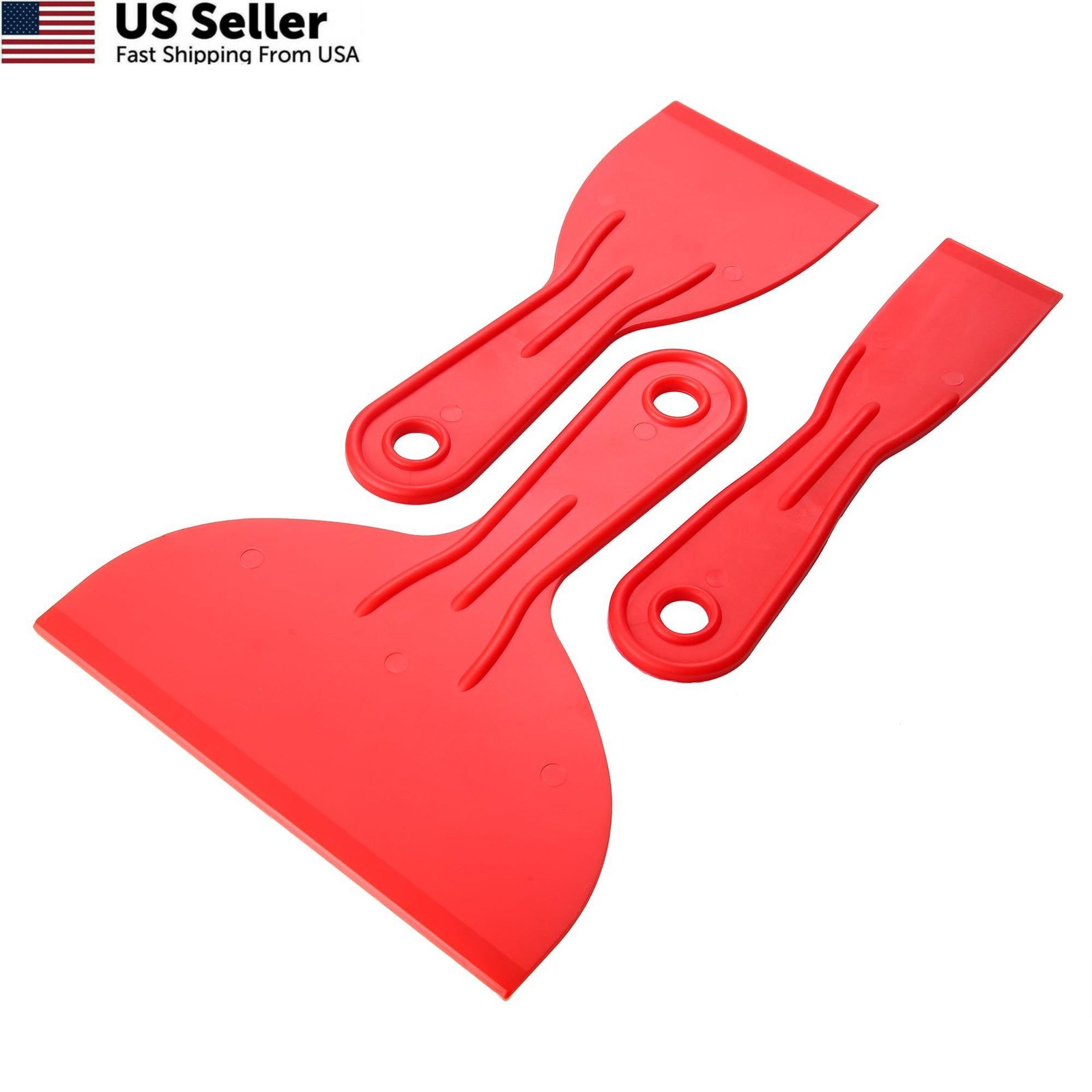 3 Pcs Putty Knife,Flexible Plastic Paint Scraper Tool for...