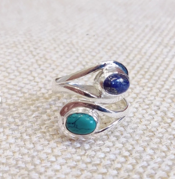 Turquoise Gemstone Ring Solid 925 Sterling Silver Anniversary Ring All Size R451