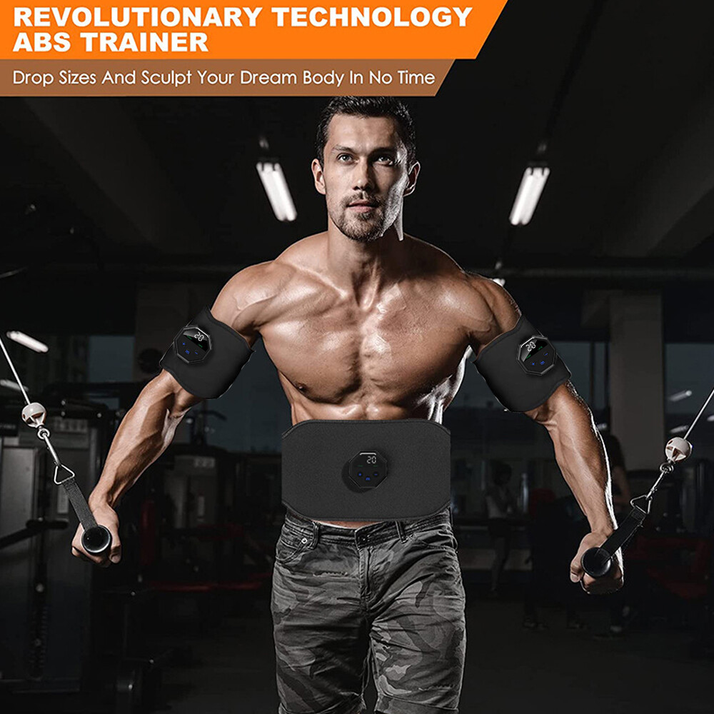 Electric Muscle Toner Simulation ABS Fat Burner Toning Belt Belly Shaper Machine
