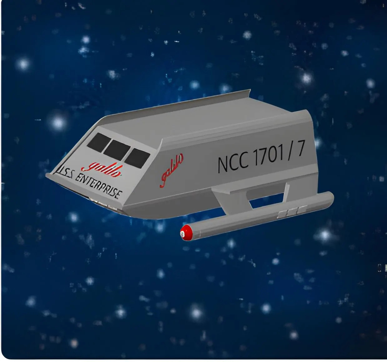 USS Enterprise Galileo shuttle craft 3d model