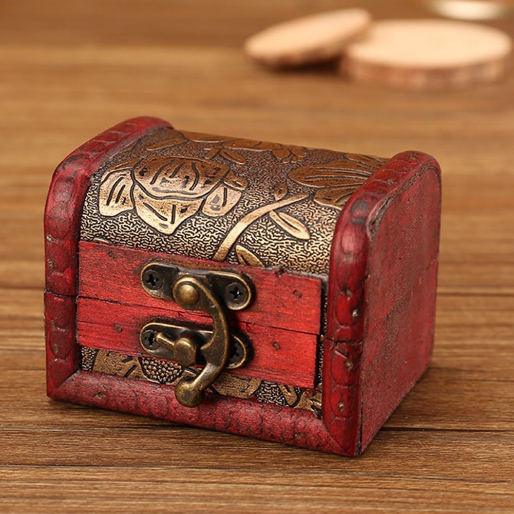 Antique Style Wooden Box for Storing Rings and Bracelets Elegant Design
