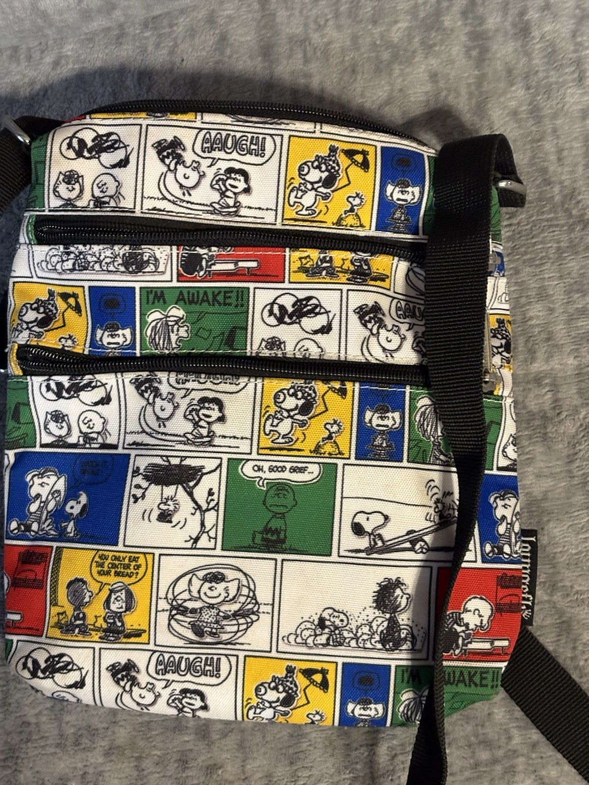 Loungefly X Peanuts Comic Strip Passport Bag Comic Strip All Over/ Adj. Straps