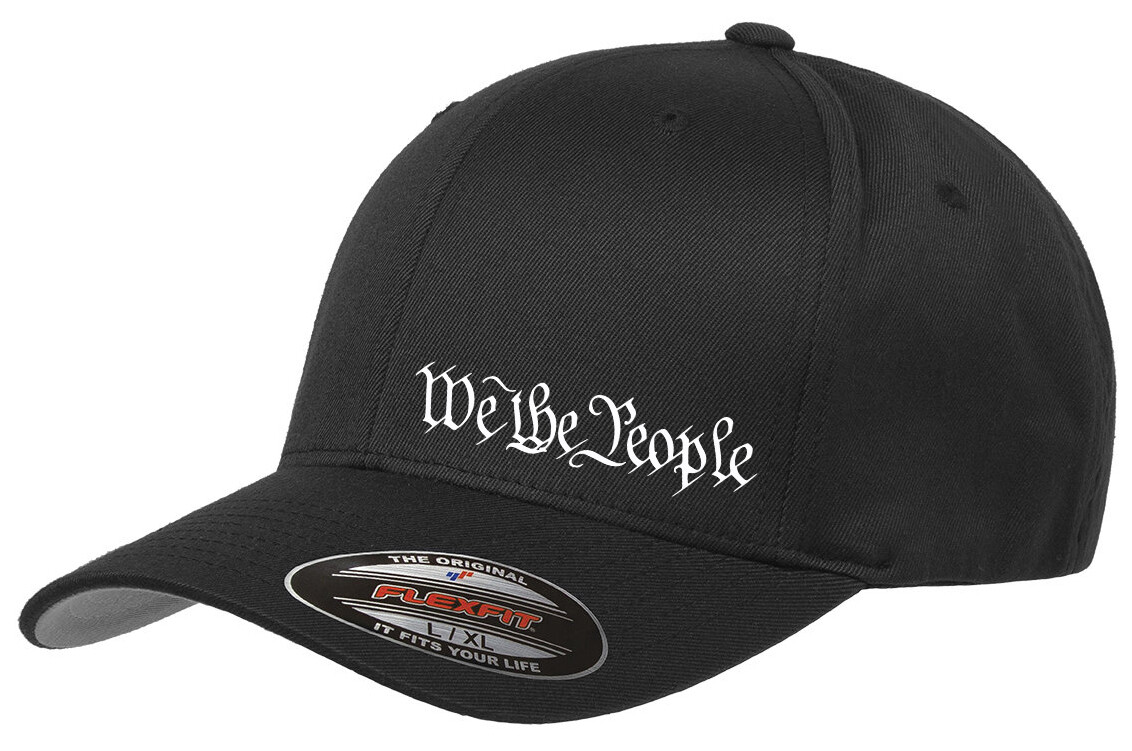 WE THE PEOPLE 2nd AMENDMENT GUN PATRIOT 6277 FLEXFIT HAT *FREE SHIPPING in BOX*