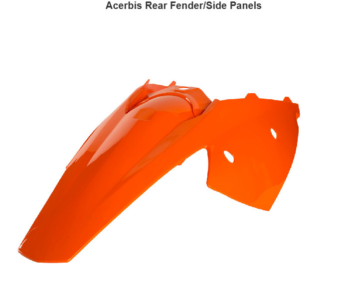 Acerbis Rear Fender/Side Panels  KTM Orange 2004-2007 250-450 EXC