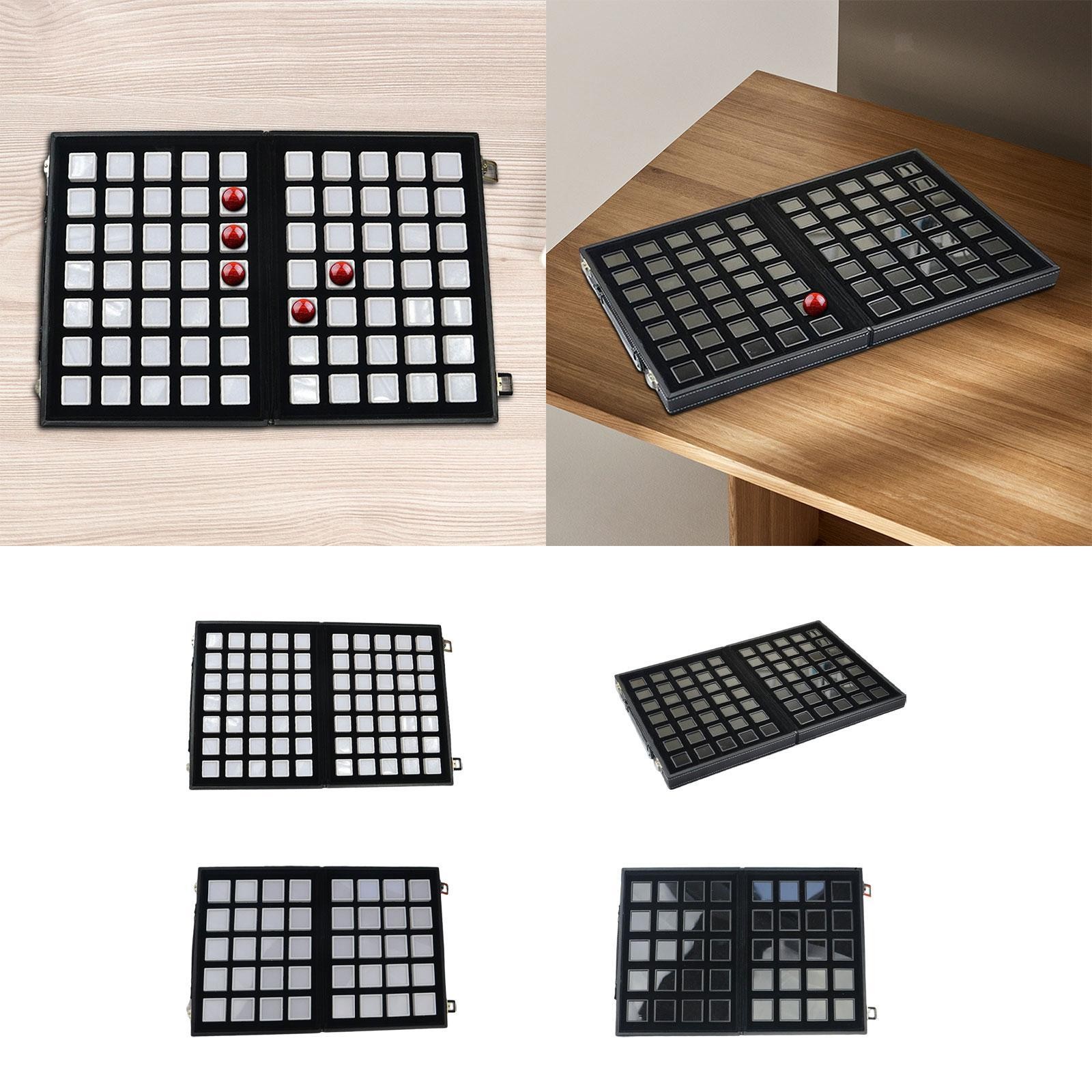 Diamond Gemstone Display Tray GEM Storage Organizer Tray Multi Grid Portable