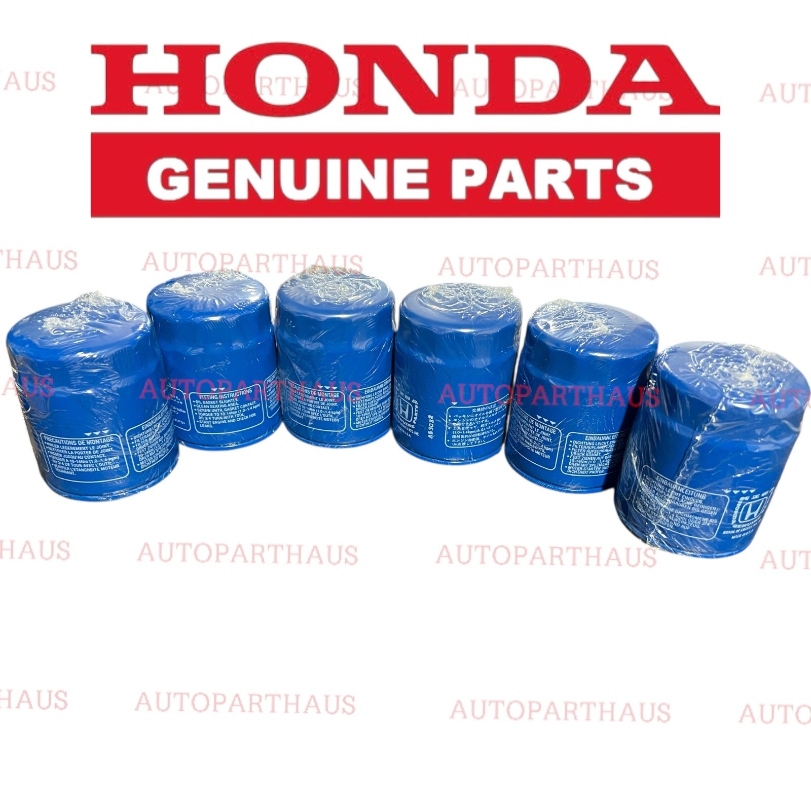 07 - 20 HONDA FIT OIL FILTER 6 PACK GENUINE OEM NEW