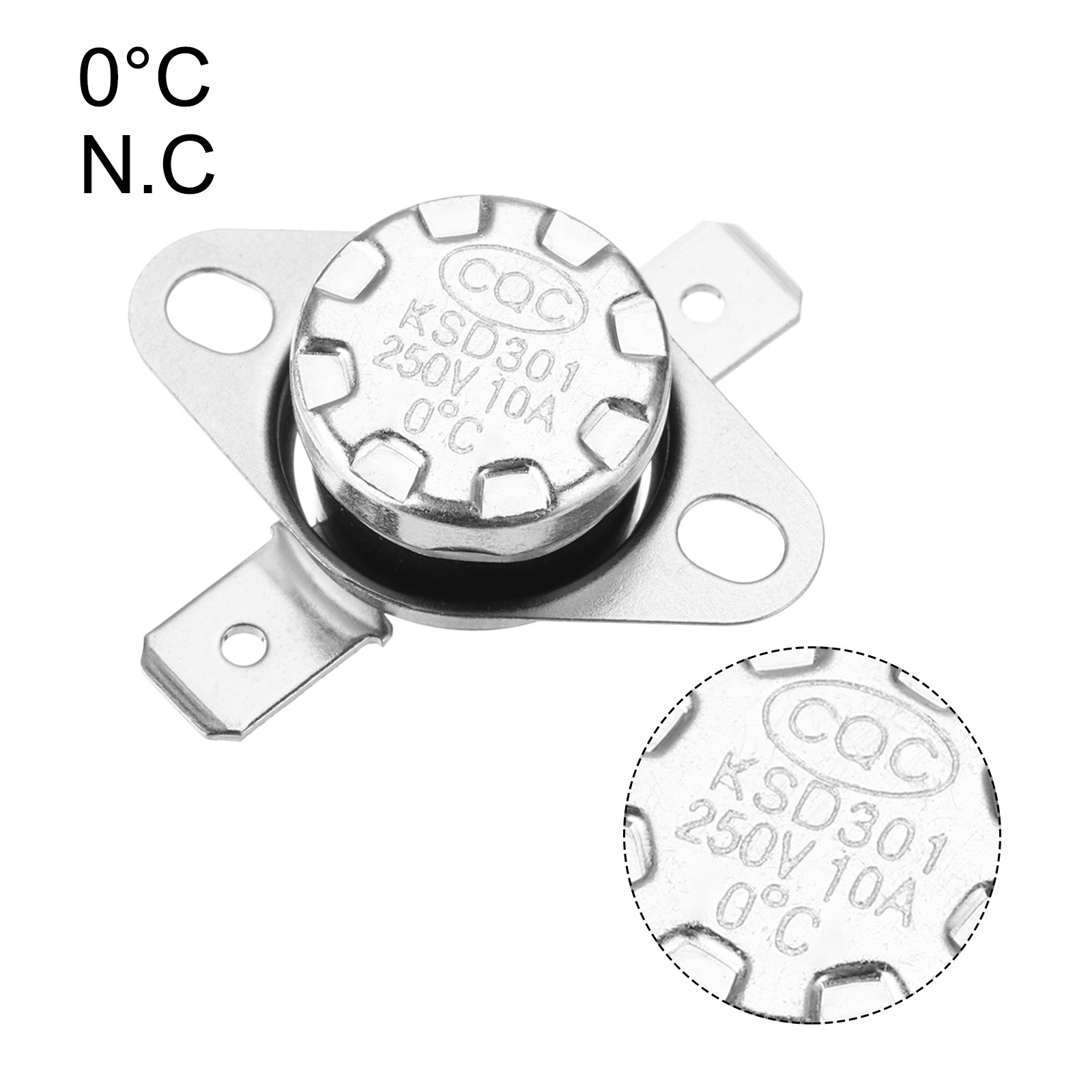 5Pcs Temperature Control Switch Thermostat KSD301 0°C 10A NO