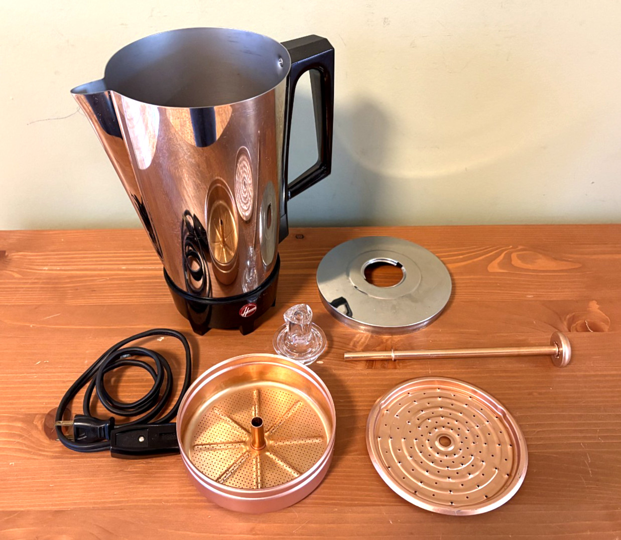 Vintage HOOVER Electric Percolator Coffee Pot Model 8800