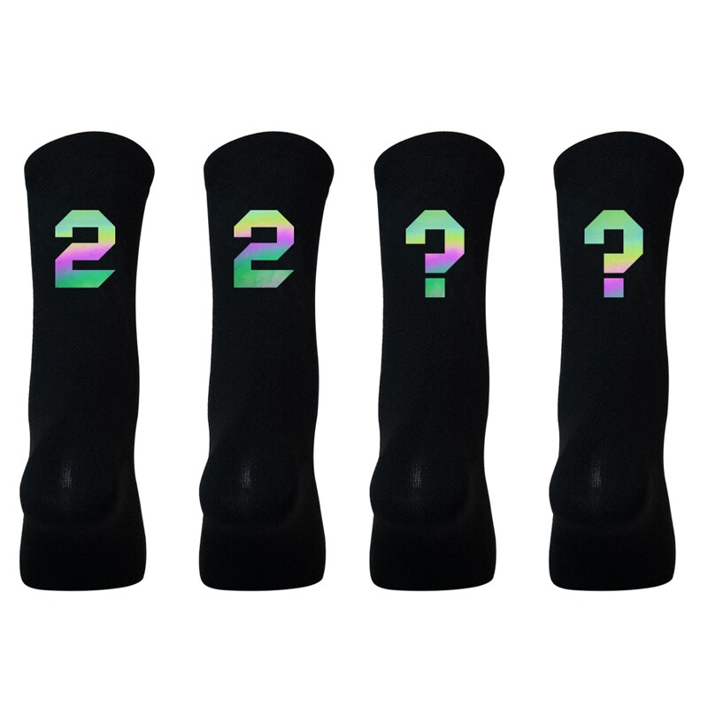 2 Pairs Reflective Road Cycling Riding Bicycle Bike XC MTB BMX Sport Ankle Socks