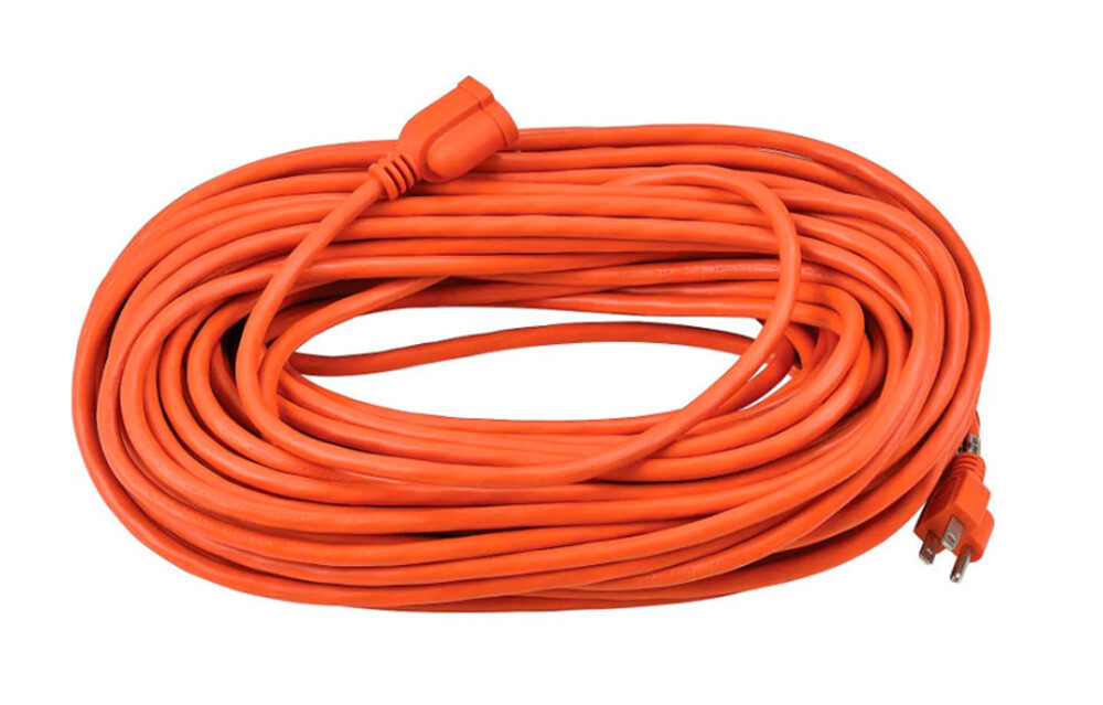 100 Foot Extension Cord, 16/3, Orange