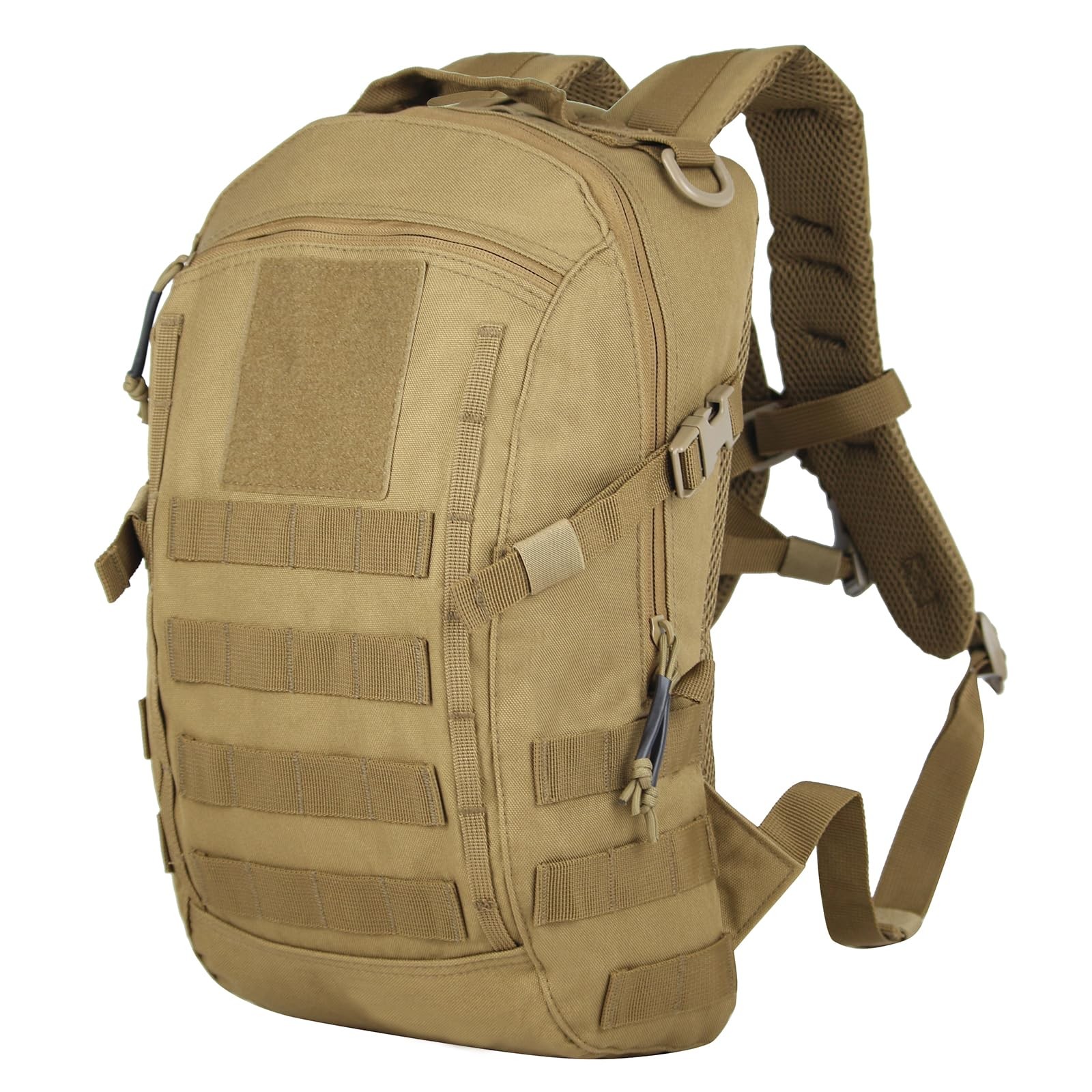 Small Tactical Hiking Backpack, 12L MOLLE Bookbag Daypack for Travel