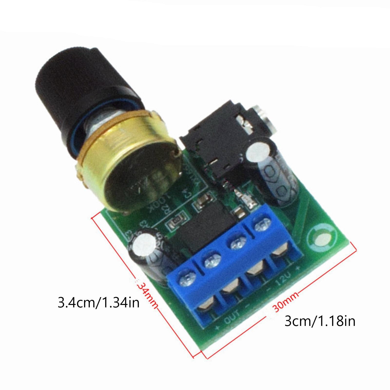 Adjustable Volume LM386 Mini Audio Power Amplifier Board DC3~12V Module 2 Pack