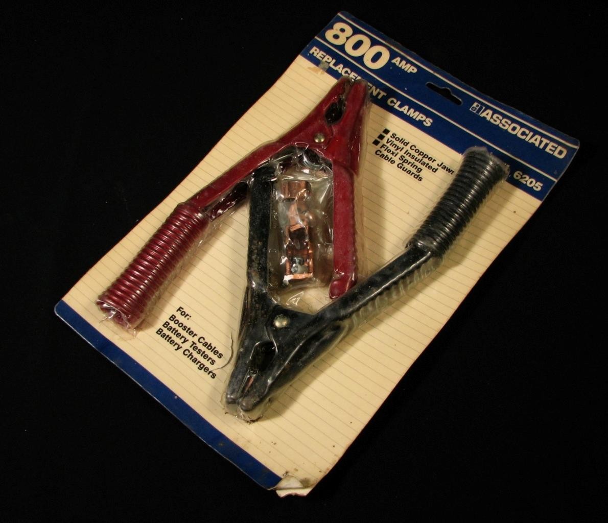 New old Stock 800 Amp Replacement Clamps Battery Tester Associated Equip. 6205