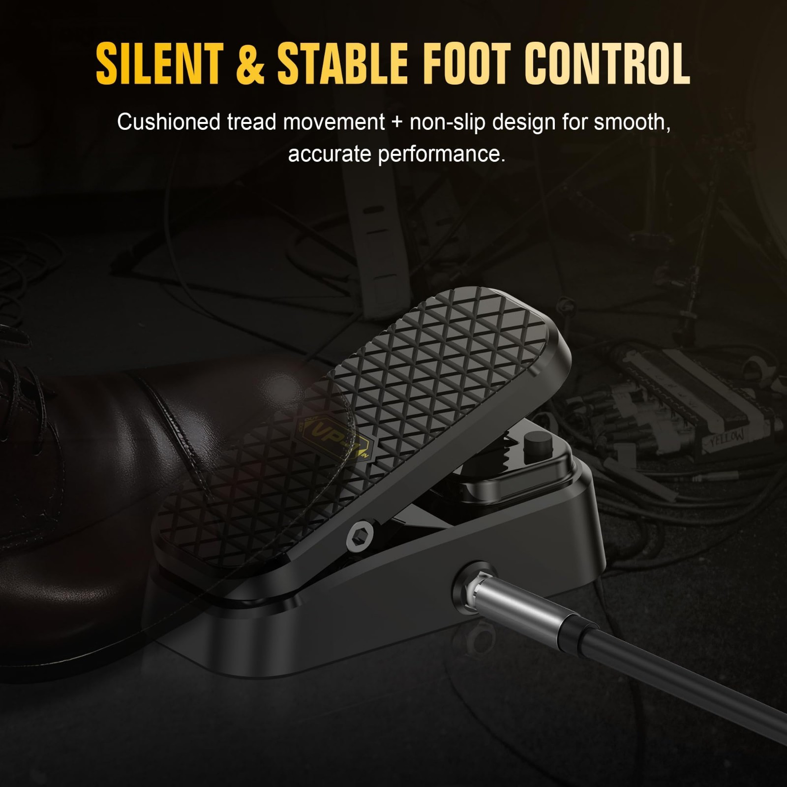 Dual-Function Volume & Expression Pedal for Electric Guitar - Silent, Non-Slip,