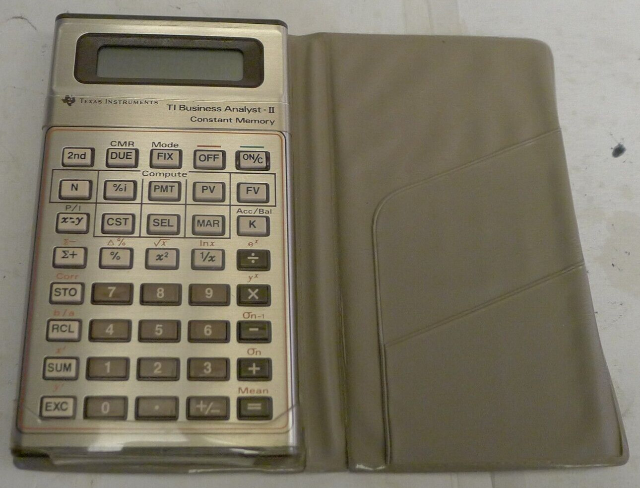 Texas Instruments TI Business Analyst II Calculator +Cover - TESTED