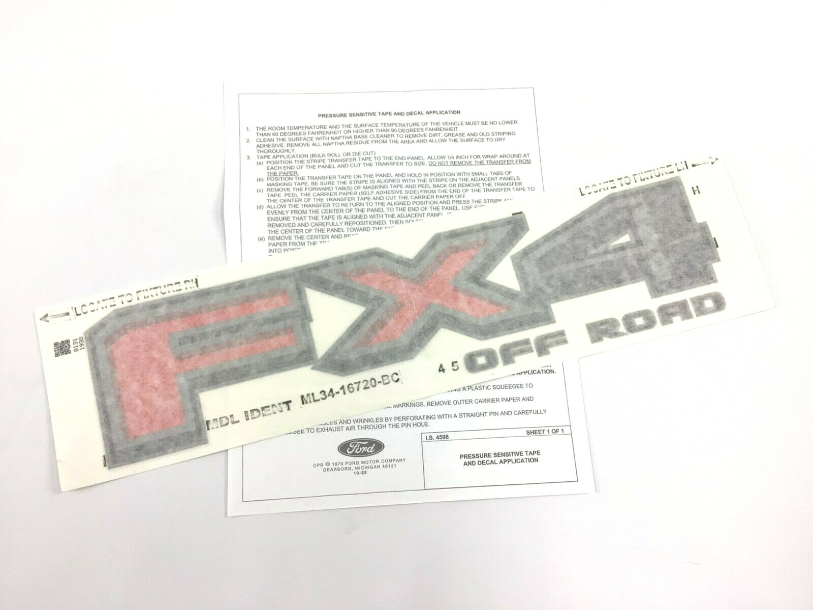 2021 2022 Ford F150 bedside decal FX4 Off Road LH or RH new OEM ML3Z-9925622-B