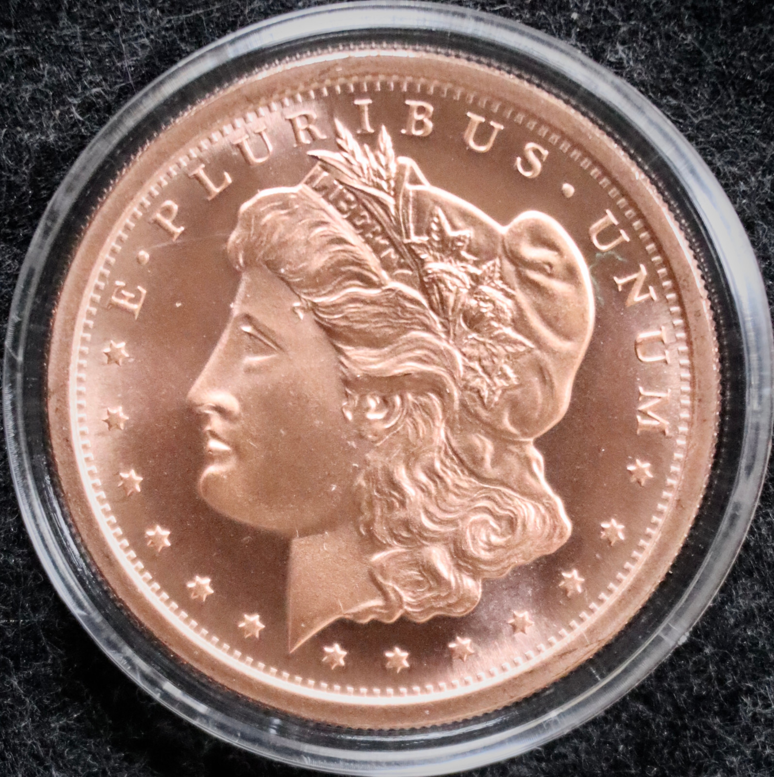 1 oz Morgan .999 Fine Copper Round BU in Capsule